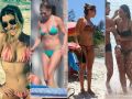 Luiza Possi, Jennifer Aniston, Grazi Massafera e Dbora Nascimento com os modelos seus modelos de biqunis neste veroInstagram/Reproduo, AKM/Splash Brasil e AgNews