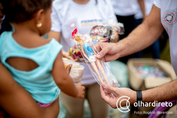 Ação beneficia mais de 3 mil crianças carentes em Mato Grosso com brinquedos e guloseimas