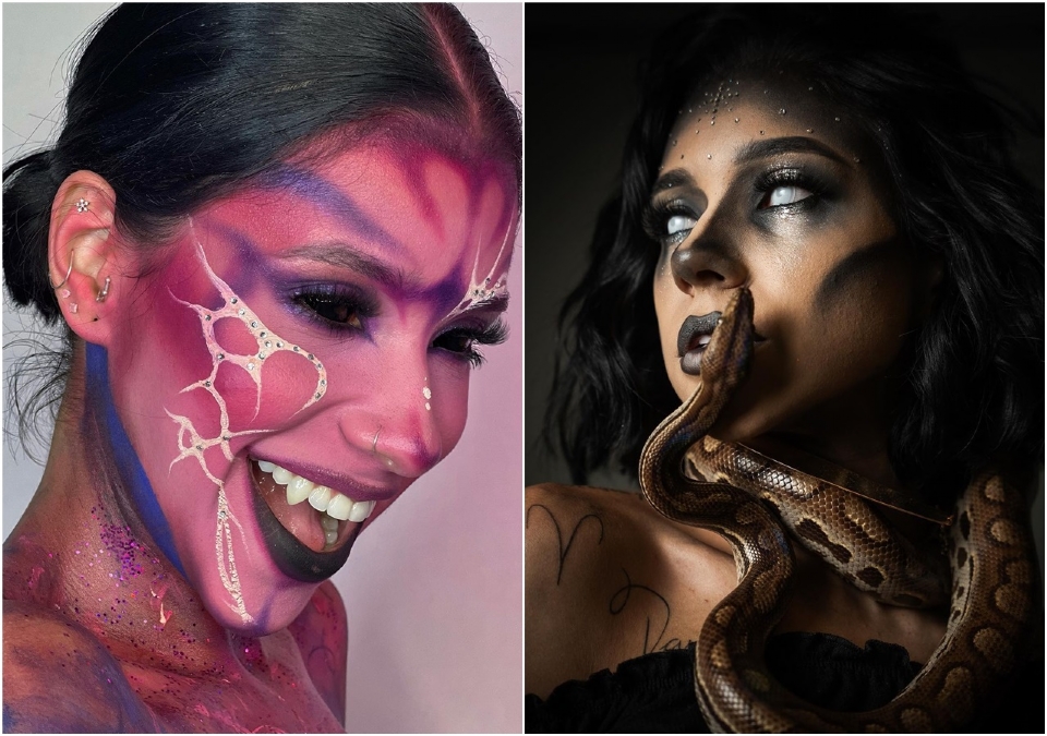 Maquiadora de Cuiabá viraliza com quase 3 milhões de visualizações em vídeo de Halloween