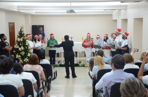 Complexo Hospitalar de Cuiabá reinaugura auditório com missa e apresentação do Coral