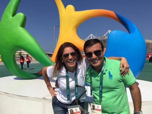 Soraya (jornalista) e Ziad Fares nos Jogos Olmpicos