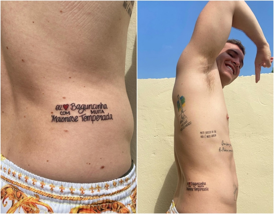 Australiano apaixonado por baguncinha faz tatuagem em homenagem ao lanche em Cuiab