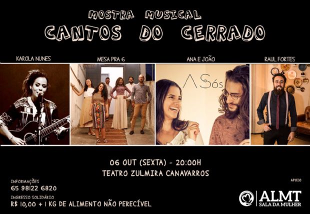 Artistas cuiabanos se unem na 'Mostra Cantos do Cerrado na prxima sexta-feira