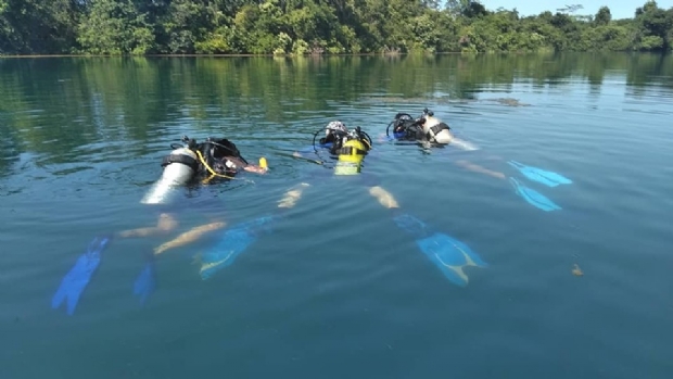 Espao turstico oferece mergulho com cilindro em lagoa a duas horas de Cuiab