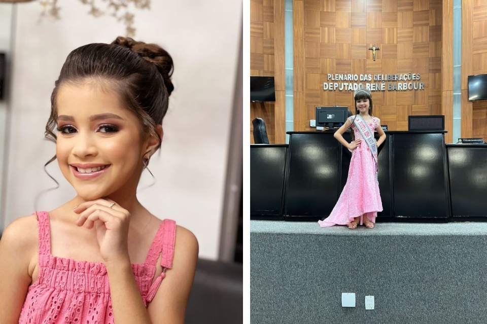 Pequena Miss Mato Grosso disputa concurso nacional em maro e conta com apoio de polticos