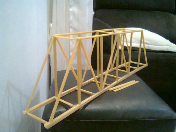 Alunos de engenharia e arquitetura da UFMT constrem ponte de macarro que suporta 45 vezes seu peso