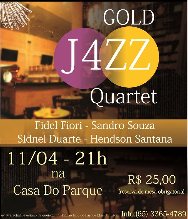 Depois de sucesso da 1 edio, Gold Jazz Quartet volta a acontecer nesta sexta