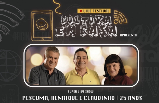 Pescuma, Henrique e Claudinho fazem 'live' com maestro Fabrcio Carvalho nesta quarta-feira
