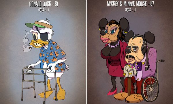 Srie de ilustraes mostra como seriam personagens de desenhos animados em suas idades reais
