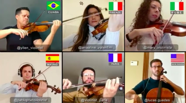 Em isolamento, músicos brasileiros pelo mundo se ‘unem’ e tocam ‘The Prayer’