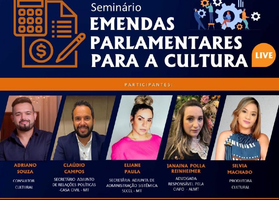 Seminário debate emendas parlamentares para a cultura na próxima sexta-feira