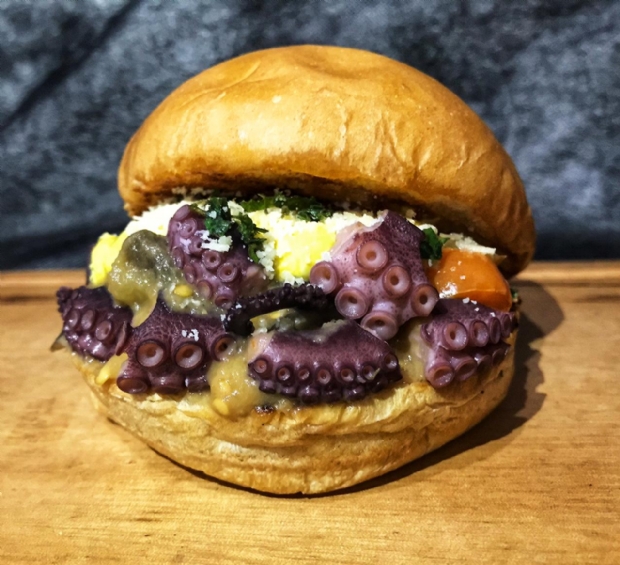 Octopulled, ‘burger de polvo’, é uma das opções