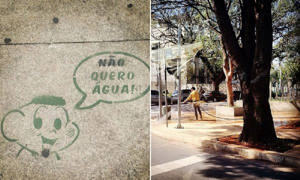 Perfil criativo no Instagram denuncia flagrantes de desperdcio de gua em SP