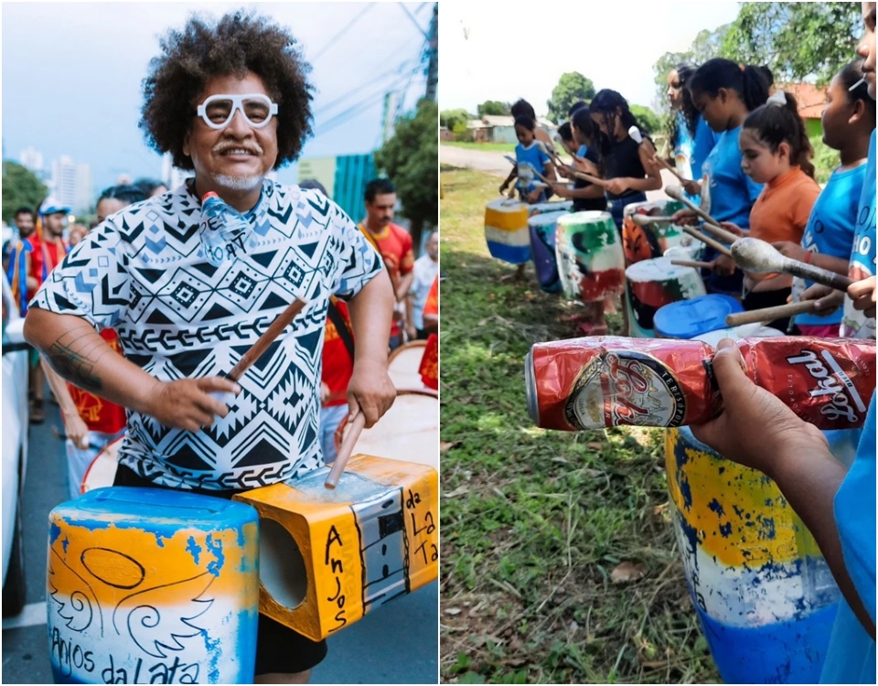 Conhea projeto social que transforma lixo em instrumentos de percusso em Cuiab: 'protagonismo atravs da arte'
