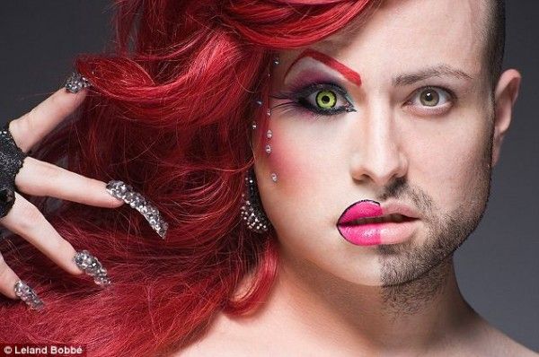 Confira srie fotogrfica de drag queens parcialmente maquiadas