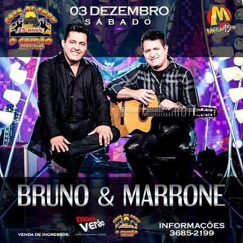 Ingressos para show de Bruno e Marrone no Galpo em dezembro comeam a ser vendidos na prxima semana