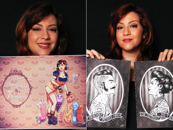 A artista plstica Camila Torrano exibe suas ilustraes
