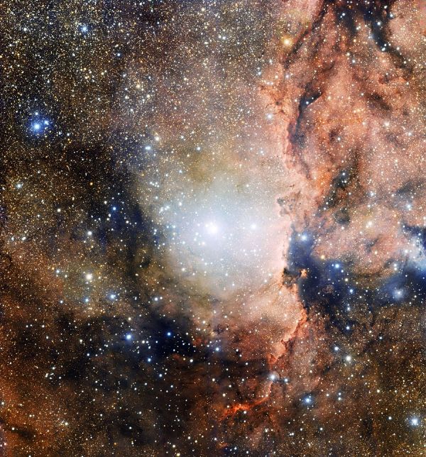 Imagem obtida pelo ESO mostra a constelação austral do altar, que está a 4 mil anos-luz da Terra.