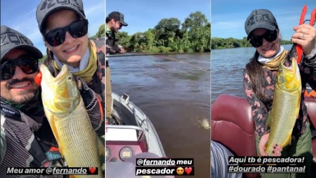 Casal de sertanejos Maiara e Fernando curtem viagem no Pantanal mato-grossense