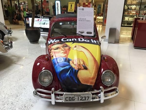 Histria do carro mais famoso do Brasil  contada com exposio dos veculos em shopping