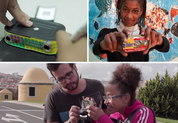 Projeto ensina crianas e jovens a construir cmeras fotogrficas a partir de latas de sardinha