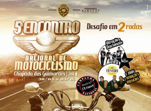 Com expectativa de 10 mil participantes, encontro de motociclistas ter shows, oficinas e atividades