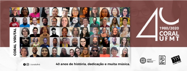 Coral da UFMT lana trabalho virtual em comemorao aos seus 40 anos e homenageia Caetano Veloso