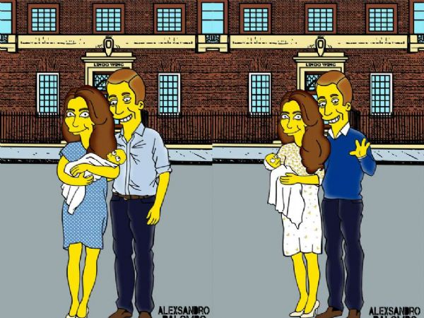 Artista cria verso Simpsons de beb real e homenageia Diana