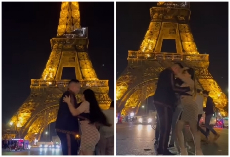 Empresria cuiabana abre palestra em Paris com lambado e dana com marido na Torre Eiffel; veja vdeo