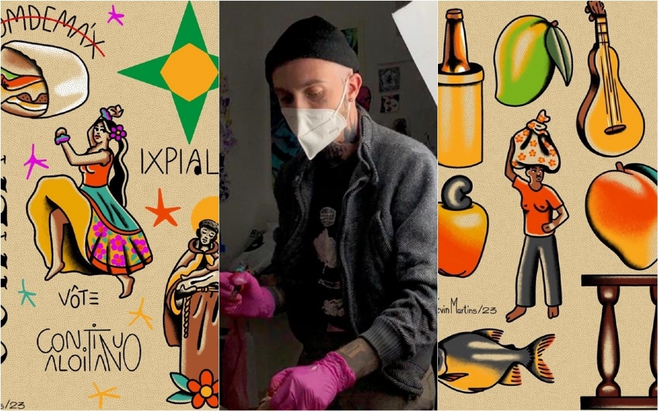 Maria Taquara, So Benedito e baguncinha: tatuador cria desenhos inspirados em Cuiab