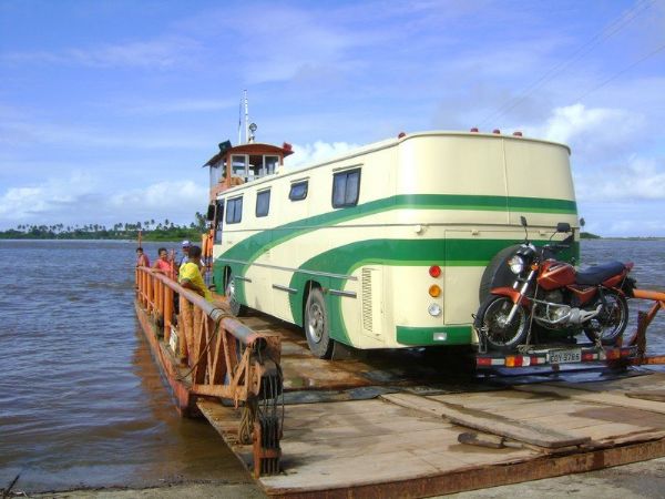 Motorhome voltando de Manaus de balsa