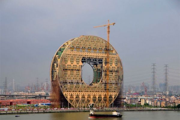 Edifcio redondo est prximo de ser concludo na China