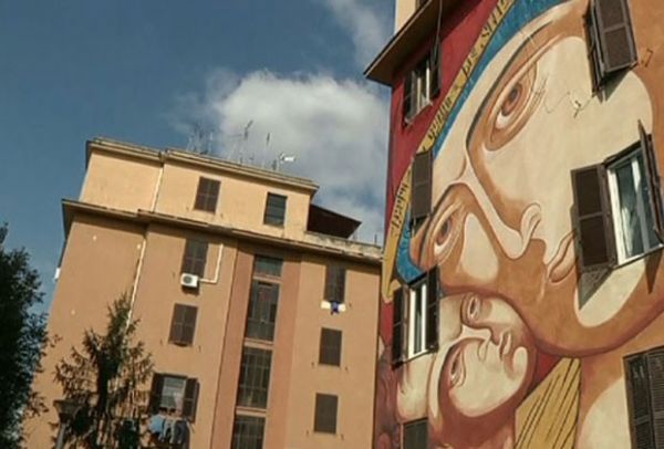 Murais transformam bairros pobres de Roma em galerias de arte a cu aberto