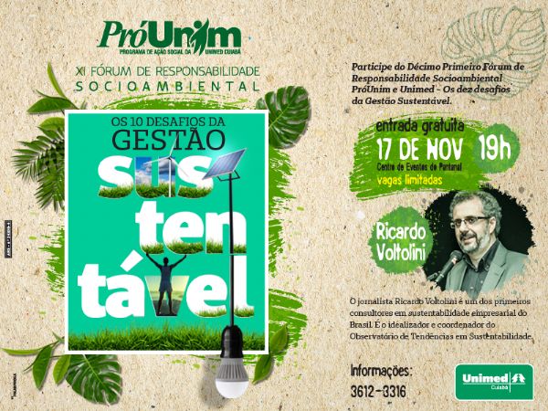 Frum promove debate sobre responsabilidade socioambiental; Ricardo Voltolini vem a Cuiab para palestra