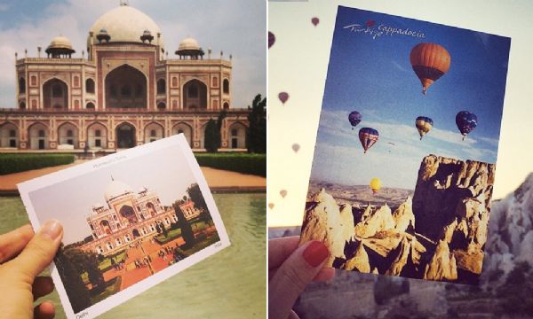 Jovem d volta ao mundo e envia um carto postal de cada lugar que visita pra av de 84 anos